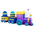 thumbnail image 2 of Holidayana 10 Ft Inflatable 3 Egg Car LED Easter Bunny Train Yard Decor, 2 of 6
