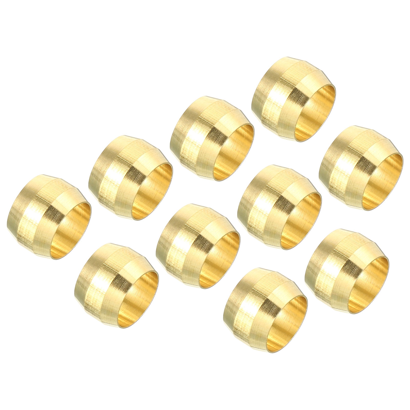 Uxcell 8mm Tube OD Brass Compression Sleeves Ferrules 40 Pcs Brass