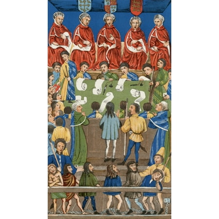 The Court Of Kings Bench At The Time Of Henry Vi Stretched Canvas - Ken Welsh  Design Pics (11 x (Best Canvas Pics To Paint At A Party)