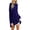 Dark Blue, variant on ShomPort Women's Tunic Tops Casual Oversized Crew Neck Long Sleeve Tees Trendy Drop Shoulder Pullover