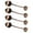 Red bronze, variant on YIEMEEN 4 Piece Antique Design Cake Spoons With Smooth Grip Melal Metal Kitchen Utensils For Dessert Tableware