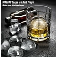 thumbnail image 5 of Walfos Large Sphere Ice Mold Tray - Ice Sphere Maker - 2.5 Inch Big Silicone Round Ice Balls Molds for Whiskey, Cocktails, Bourbon -Easy Release & Food Grade, 5 of 7