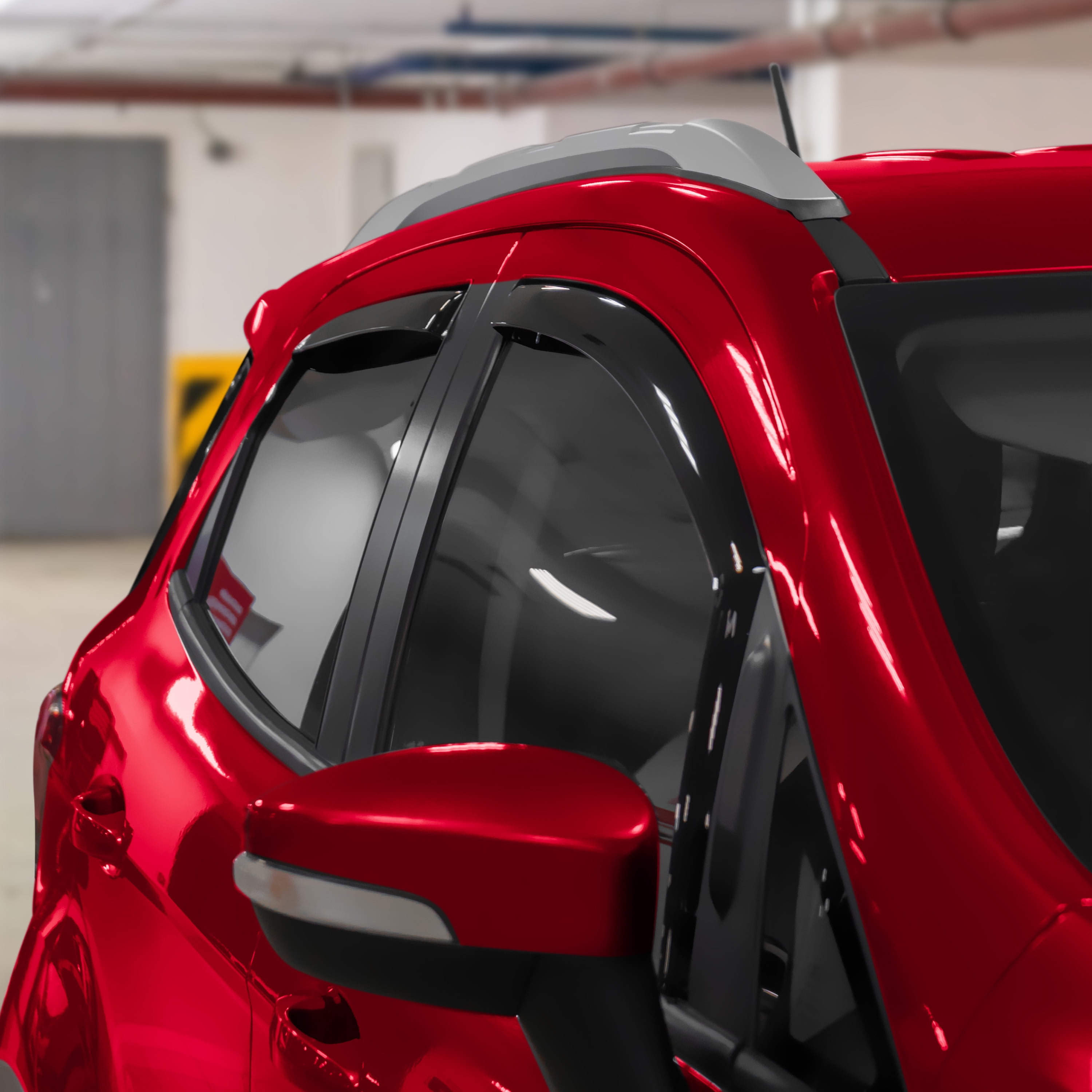 Voron Glass in-Channel Extra Durable Rain Guards for EcoSport 2018-2022, Window Deflectors, Vent Window Visors, 4 Pieces - 200484
