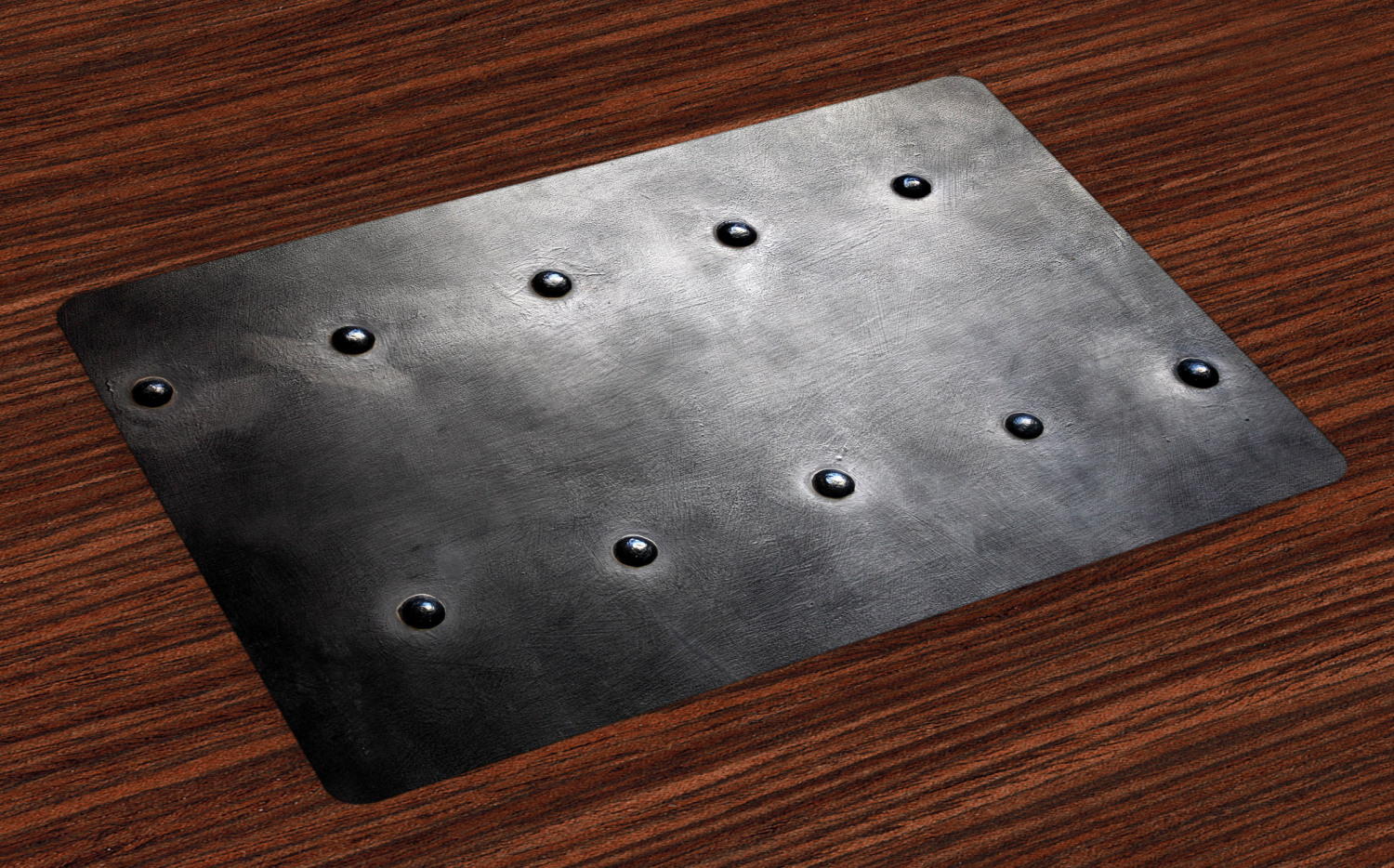 Industrial Placemats Set of 4 Black Grunge Plate Armour Digital Print