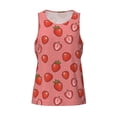 thumbnail image 4 of Easygdp Red Strawberry Men's Tank Top, Sleeveless Muscle T Shirts, Breathable, Quick-Dry, Loose for Gym, Running, Fitness - 4X-Large, 4 of 9