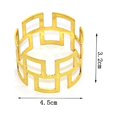 thumbnail image 4 of Stainless Steel Tissue Buckle Striking Gold Plated Aluminum Napkin Rings for Place Settings Wedding Receptions Dinner or Holiday Parties 4/Pk, Kitchen Essentials Clearance Sale, 4 of 4