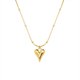 thumbnail image 1 of Collar de amor de acero de titanio, collar de mujer simple de moda de lujo ligero de estilo frío de tendencia francesa, dorado, 1 of 5