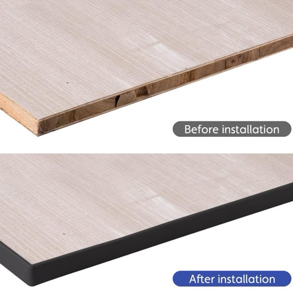 Banda de Borde en ma de U de 2 metros, Tira de Borde de Mueble DIY Autoadhesiva de TPE