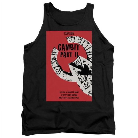 Trevco CBS2172B-TK-4 Star Trek & Tng Season 7 Episode 5 Adult Cotton Tank Top, Black - Extra Large