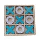 thumbnail image 5 of Juego de mesa de madera Tic TAC Toe, divertido juego de mesa, juegos de rompecabezas, ceros y cruces Azul blanco, 5 of 9