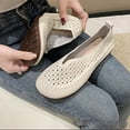 thumbnail image 5 of Sngxgn Women s Flats Breathable Comfort Slip-on Light Weight Walking Shoes(Beige,40), 5 of 7