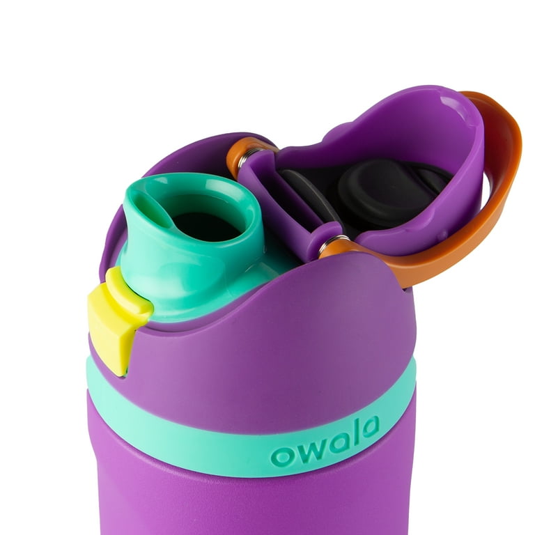 Owala FreeSip Insulated Stainless Steel Water Bottle with Straw for Sports  and Travel, BPA-Free, 24-oz,Purpley
