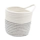 thumbnail image 3 of Cesta colgante de cuerda de algodón, macetero de tela, decoración, cesta de estante, cesta de almacenamiento tejida, organizador para oficina y baño, 3 of 8