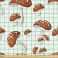 thumbnail image 2 of Ambesonne Nature Fabric by the Yard Upholstery, Amanita Muscaria Mushrooms, 3 Yards, Burnt Orange Rust, 2 of 5