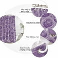 thumbnail image 3 of Valentine's Day Bathroom Shower Curtains with 12 Hooks Polyester Waterproof Shower Curtain for Stalls and Bathtubs Purple Rose Romantic Floral Farmhouse Decorative Bathroom Curtain 48x72 Inches, 3 of 9
