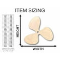 thumbnail image 2 of Unfinished Wood Propeller Shape - Fishing - Boat - Craft - up to 46" DIY 12" / 1/4", 2 of 3