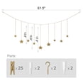thumbnail image 6 of Holzlrgus Hanging Photo Display Boho Decor Wooden Stars Garland with Metal Chains Picture Frame Collage with 25 Wood Clips Teen Girl Room Christmas Wall Art for Bedroom Nursery Dorm Home, Gold, 6 of 6