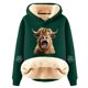 thumbnail image 1 of WILLBEST Sudadera de Mujer Ladies' Cattle Winter Thick Warm Warm Solid Color Color Lamb Hoodie Coat Grande, 1 of 4