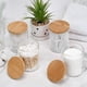 thumbnail image 3 of Set dispensador con soporte Qtip de vidrio BKYFPQ, paquete de 4 unidades con tapas, 3 of 7