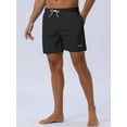 thumbnail image 2 of DARING DIVA Men's Summer Drawstring Mesh Lining Solid Board Shorts 28 Black, 2 of 6
