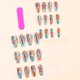 thumbnail image 5 of Uñas Postizas SXTSZJ Acrílicas Largas Coffin con Diseño Geométrico, 5 of 7