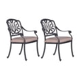 thumbnail image 2 of Savanna Patio Outdoor Aluminum Dining Armchair  (Set of 2) - Desert Sand, 2 of 12