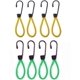 thumbnail image 1 of Cordones Elásticos con Ganchos, Cordón Elástico, Mini Cordón Elástico, 8 Piezas, Amarillo y Verde, Adecuados para Carga, Camping, Lonas, Etc., 1 of 5