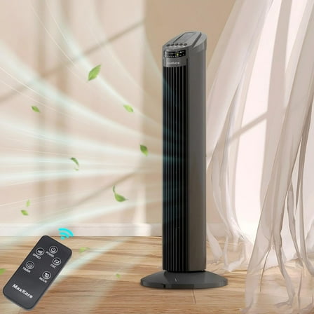 MaxKare Tower Fan 30 in Oscillating Quiet Fan with Remote, 3 Modes & 3 Speeds, 7.5H Timer, 70° Oscillation for Bedroom Home Office