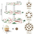 thumbnail image 3 of 3-Tier Acrylic Cupcake Stand Sturdy Dessert Display Cupcake Tower Cupcake Holder for Party Wedding Outdoor Picnic Christmas Icon Pattern, 3 of 8