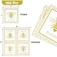 thumbnail image 2 of 100 Bee Buzzed Cocktail Beverage Napkins Disposable Paper Gold Honey Bumble Bees Dessert Napkin for Spring Summer, 2 of 8