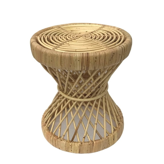D-Art Collection Rattan Twisted Table Handmade Accent Table