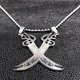 thumbnail image 1 of Imam Ali Sword Muslim Islam Knife Chain Necklace Stainless Steel Arabic Zulfiqar Pendant Necklaces For Men Women jewlery N403S02, 1 of 5