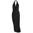 thumbnail image 3 of Vestido halter para mujer Vestido largo con cuello en V profundo Sin mangas Slim Fit Clubwear Ropa FLhrweasw Nuevo, 3 of 7