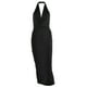 thumbnail image 3 of Vestido halter para mujer Vestido largo con cuello en V profundo Sin mangas Slim Fit Clubwear Ropa FLhrweasw Nuevo, 3 of 7