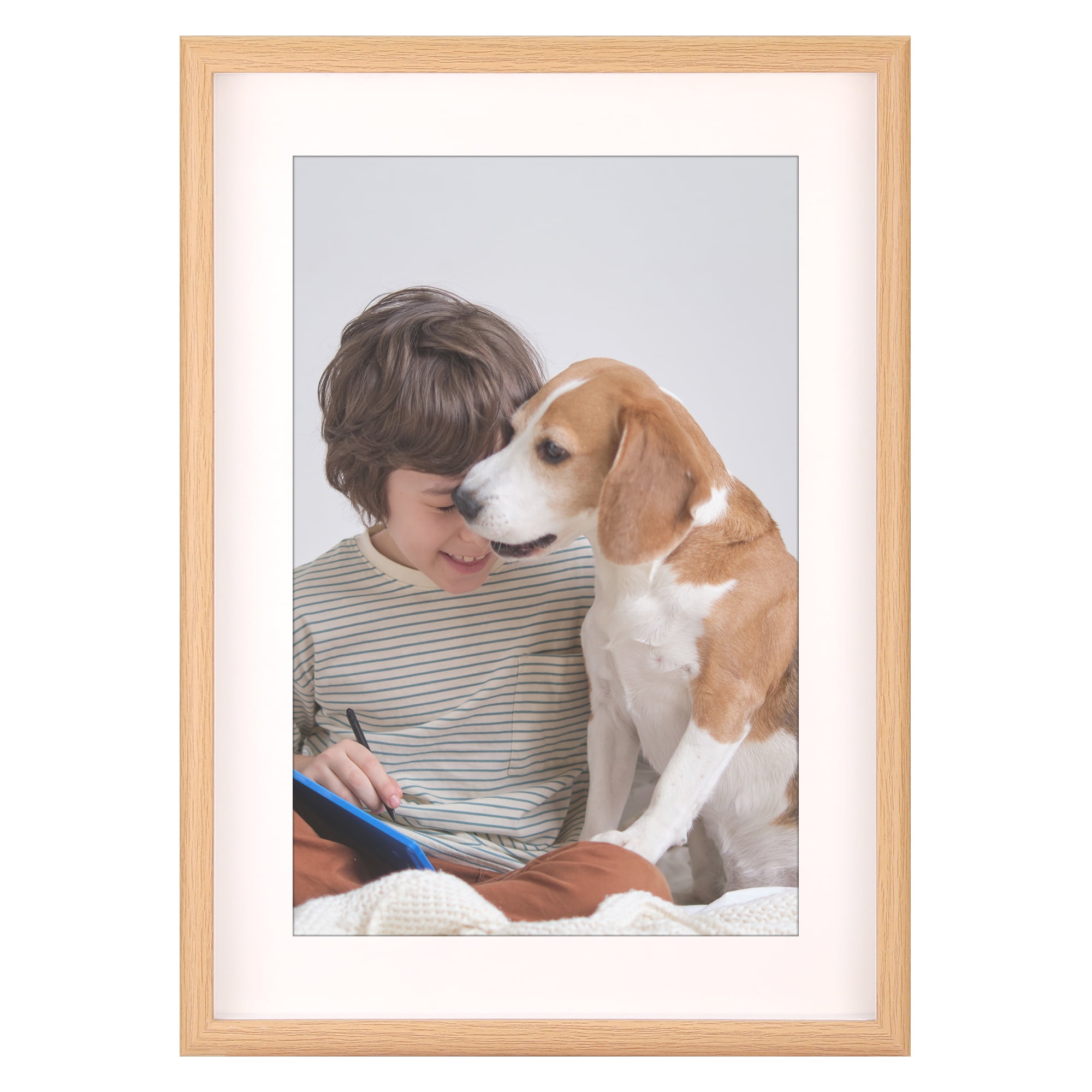 Unique Bargains Picture Frames for Wall Tabletop Display Wood Color 5x7