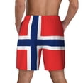 thumbnail image 2 of Mens Norway Flag 2 in 1 Quick Dry Swim Trunks with Compression Liner Beach Shorts, 2 of 6