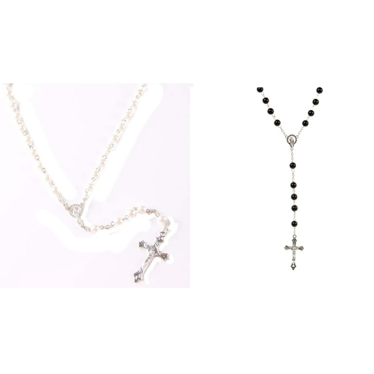 アクセサリー Rosemary 2-Piece Set Rosemary Prayer Beads 1-Black 1-White Silver Anti