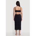 thumbnail image 3 of Women's Metallic Starfish Detail Keyhole V Neck Midi Dress, 3 of 3