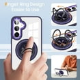 thumbnail image 6 of Clear Case for Samsung Galaxy A35, Magnetic [Compatible with Magsafe] with 360° Rotatable Ring Stand Slim Transparent Men Women Shockproof Protective Phone Cover for Galaxy A35, Purple, 6 of 7
