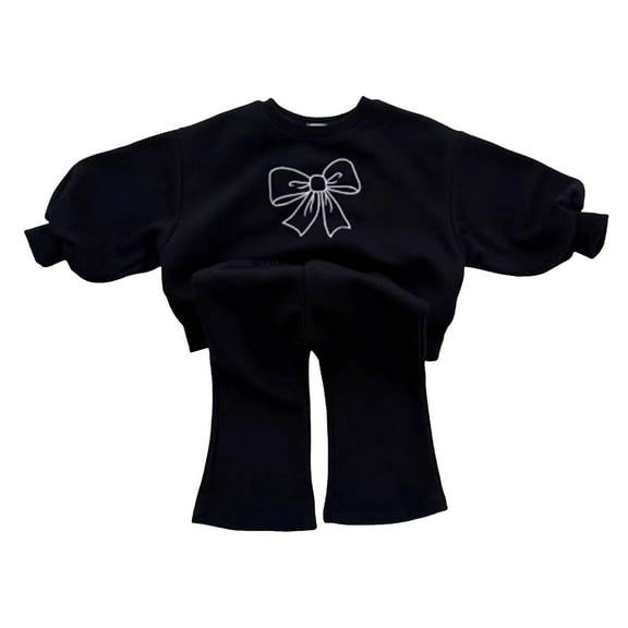 Kedxroy Toddler Baby Boy Gifts Fall Winter Clothes Hoodie Tops Sweatshirt Pants Set 3 6 12 18 24 Months 2T 3T Outfits(Black,3-4 Years)