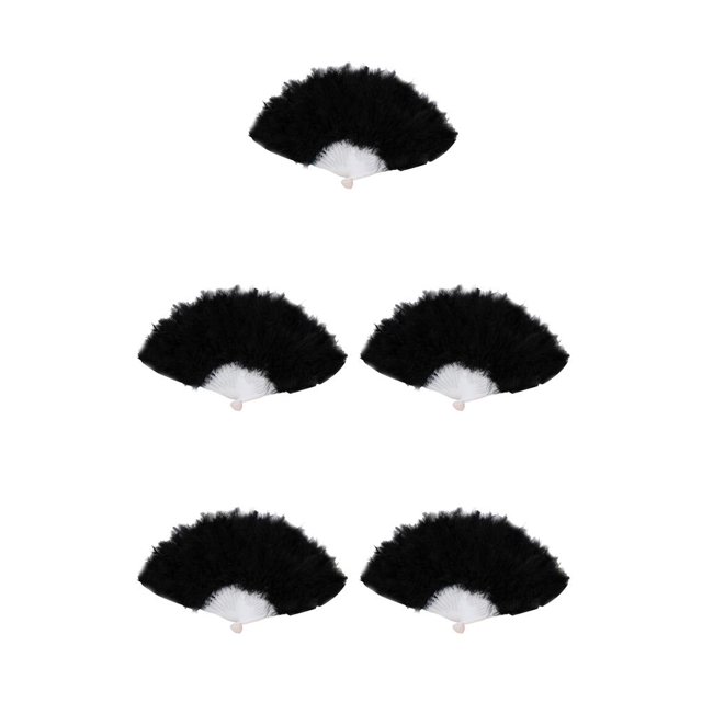Cateissary Abanico de plumas para decoración, fiesta plegable, adorno de mano para el hogar, abanicos decorativos, actuación de baile, niños y adultos Type2 NO2 Cateissary CBP089782