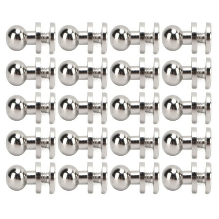 

20set Brass Rivets Silver Abrasion Resistance DIY Projects Accessories for Belt Handbags8x7mm