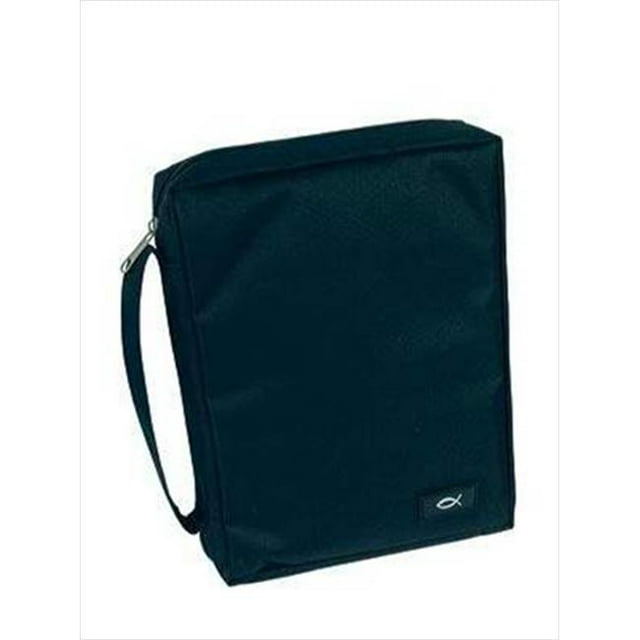 Christian Art Gifts Bible Cover Durable Polyester Medium Black