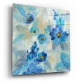 thumbnail image 2 of Epic Art 'Blue Flowers Whisper III' by Silvia Vassileva, Acrylic Glass Wall Art, 24"x24", 2 of 10