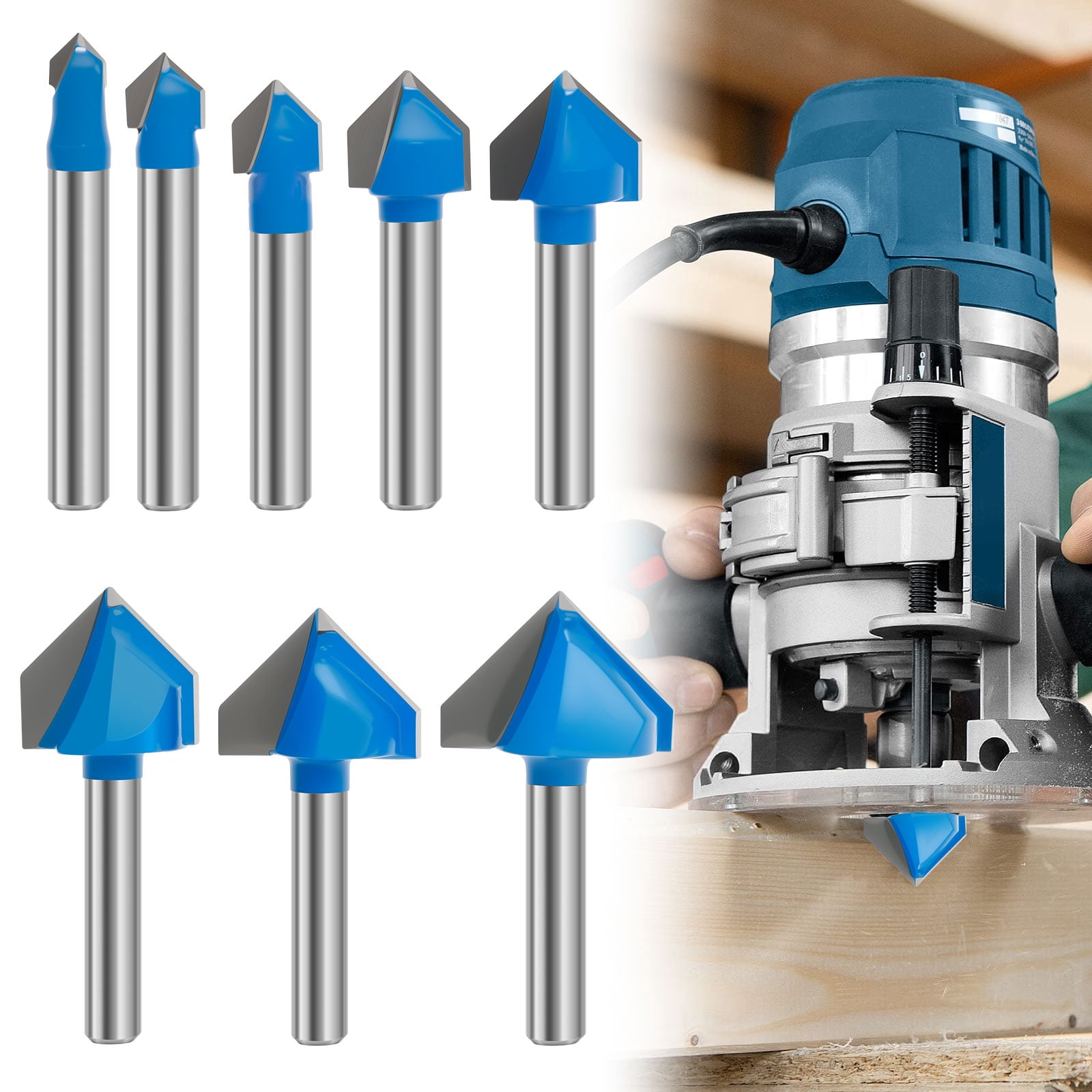 Tongue and Groove Router Bit Set , 2PCS Wood Milling Cutter for Woodworking (1/2 inch Shank Tongue and Groove Router Bit Set , 2PCS Wood Milling Cutter for Woodworking (1/2 inch Shank