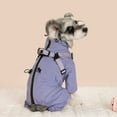 thumbnail image 2 of Dog Raincoat with Harness for Small Dogs, Adjustable Waterproof Dog Rain Jacket, Reflective Rainproof Puppy 4 Legs Raincoat, Full Body Pet Rain Jacket, Dark Grey, L, 2 of 5