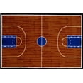 thumbnail image 2 of LA Rug GI-10 1929 Fun Time Collection - Basketball Court Rug - 19 x 29 Inch, 2 of 2