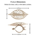 thumbnail image 5 of Evideco French Home Goods Curtain Holdbacks Champagne Gold Leaf Curtain Tiebacks Set of 2, 5 of 7