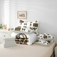 thumbnail image 6 of Manfei Girls Leopard Print Bedding Comforter Set, Bow Knot Star High Heels Queen Bedding Sets, Wild Cheetah Queen Sheet Sets, Ultra Soft Home Decor Reversible 7 Pieces, 6 of 8
