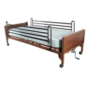 Drive Medical Delta Ultra Light Full Electric Hospital Bed with Full Rails and Foam Mattress